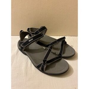 Teva Verra Womens Size 8 Sandals Black Grey Strappy Hiking Water Shoes 1006263